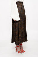 Leopar Beli lastikli midi etek 81209
