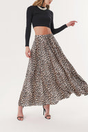 Leopar Godeli yüksek bel etek 81214