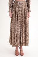 Haki Pilili uzun etek 81198