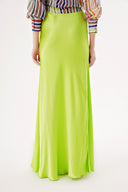 Sarı Beli lastikli uzun saten etek 81298
