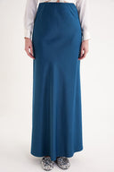 Petrol Beli lastikli uzun etek 81333