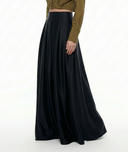 Siyah Pili detaylı yüksek bel etek 81340