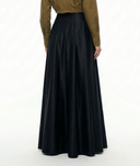 Siyah Pili detaylı yüksek bel etek 81340