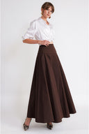 Kahve Godeli uzun etek 81367
