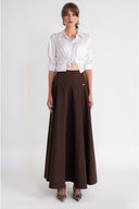Kahve Godeli uzun etek 81367