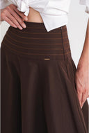 Kahve Godeli uzun etek 81367