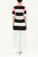 Siyah İpek garnili örme bluz 18727