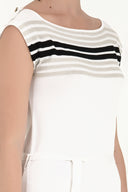 Beyaz Triko elbise 28220