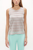 Mavi Taşlı kolsuz triko bluz 28484