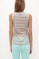 Mavi Taşlı kolsuz triko bluz 28484