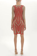 Devetüyü Jakarlı triko elbise 28561