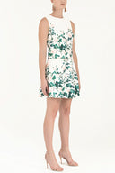 Gül Baskı Arkası fermuarlı desenli bluz 19296