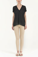 Antrasit Sırtı dantelli bluz 19303