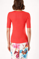 Kırmızı DÜĞME DETAYLI ÖRME BLUZ  19323