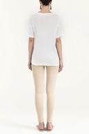 Beyaz Baskılı basic tshirt 19560