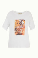 Beyaz Baskılı basic tshirt 19560
