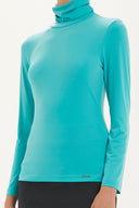 Yeşil Balıkçı yaka örme bluz 19665