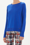 Saks Sıfır yaka triko kazak 28760