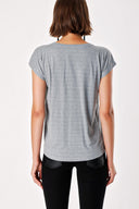 Gri V Yaka Basic Tshirt  19713