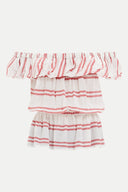 Kırmızı Düşük omuz büzgülü bluz 19714