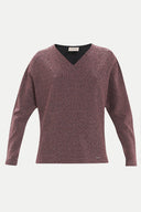 Bordo Fermuarlı bol kesim bluz 19721