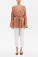 Devetüyü Kuşaklı Bluz 19765