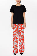 Siyah Bisiklet yaka bol kesim bluz 19782