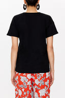 Siyah Bisiklet yaka bol kesim bluz 19782