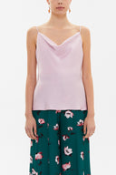 Pembe Degaje yaka askılı bluz 19798