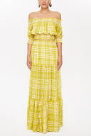 Asit Sarı Gipeli kısa kollu bluz 19803