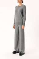 Füme Triko pantolon ve kazak suit 28859