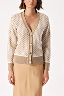 Devetüyü Desenli triko hırka 28863