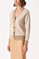 Devetüyü Desenli triko hırka 28863