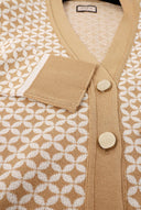 Devetüyü Desenli triko hırka 28863