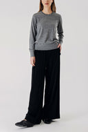 Gri Bisiklet yaka yün triko kazak 28868