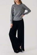 Gri Bisiklet yaka yün triko kazak 28868