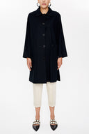 Siyah Bol kesim yırtmaçlı kaban 30422