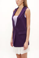 Mor Tek düğmeli kolsuz yelek 60893