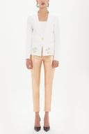 Beyaz Blazer ceket 61066