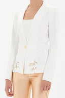 Beyaz Blazer ceket 61066