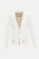 Beyaz Blazer ceket 61066