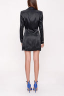 Siyah Dar kesim blazer ceket 61153