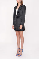 Siyah Dar kesim blazer ceket 61153