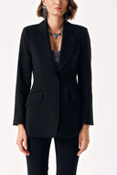 Siyah Klasik blazer ceket 61171