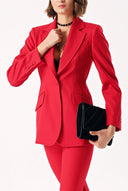 Kırmızı Klasik blazer ceket 61171