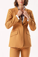 Bej Klasik blazer ceket 61171
