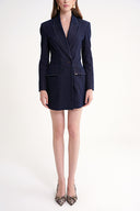 Lacivert Dar kesim blazer kot ceket 61180
