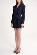 Lacivert Dar kesim blazer kot ceket 61180