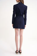 Lacivert Dar kesim blazer kot ceket 61180