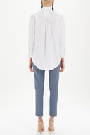 Beyaz Cepli bol kesim gömlek 10689